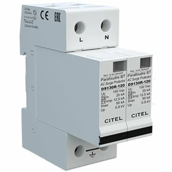 Устройство защиты от импульсных перенапряжений Citel DS132R-120 (571602), тип 1+2