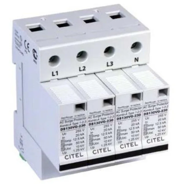 Устройство защиты от импульсных перенапряжений Citel DS134VGS-230 (571574), тип 1+2+3
