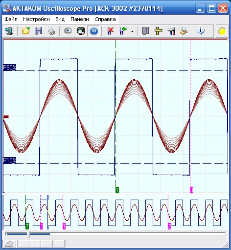 Программное обеспечение виртуальных осциллографов АКТАКОМ AOP Oscilloscope Pro