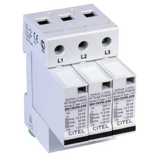 Устройство защиты от импульсных перенапряжений Citel DS133VGS-230 (571583), тип 1+2+3