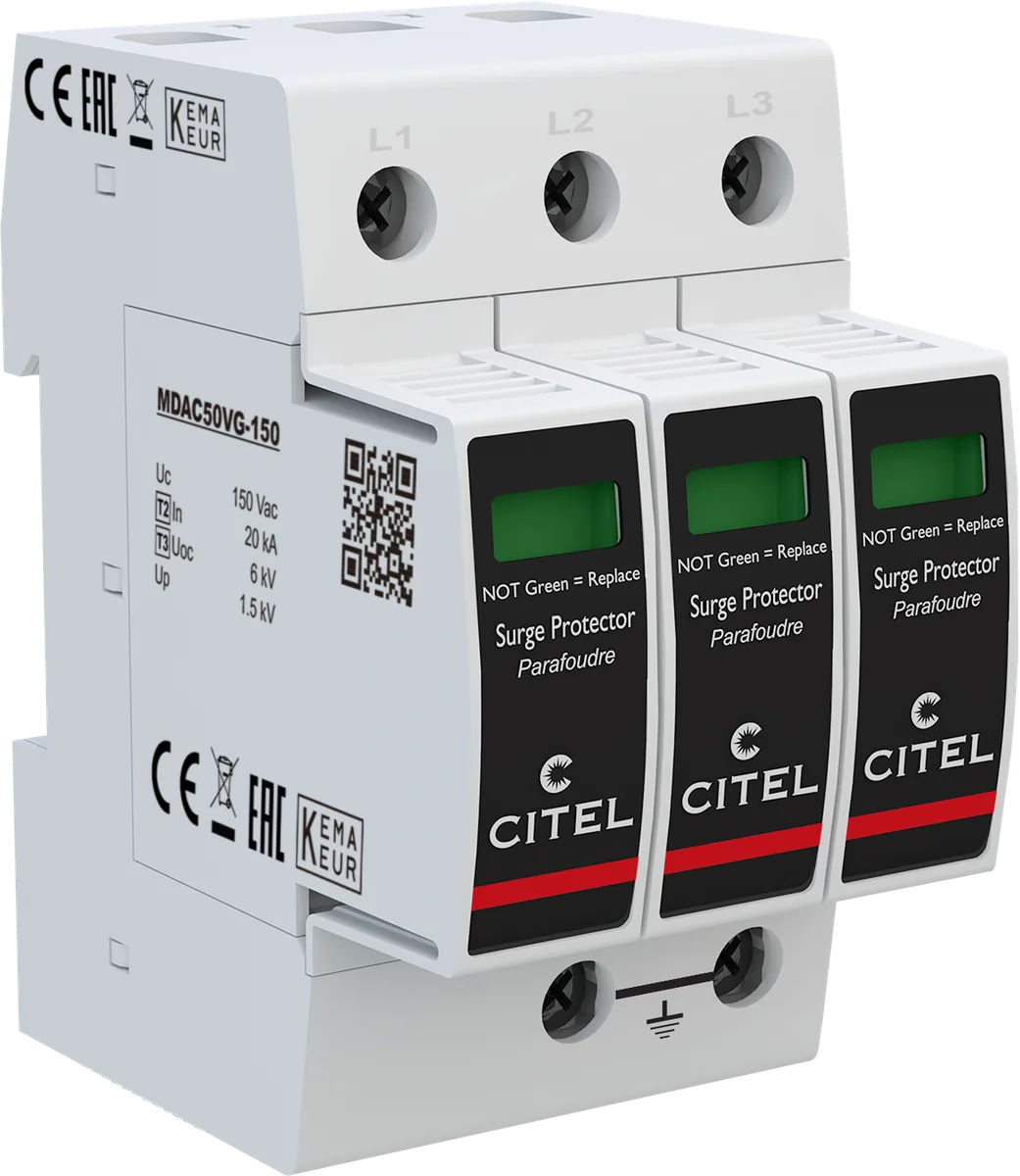 Устройство защиты от импульсных перенапряжений Citel DAC50VG-30-150 (821130113), тип 2+3
