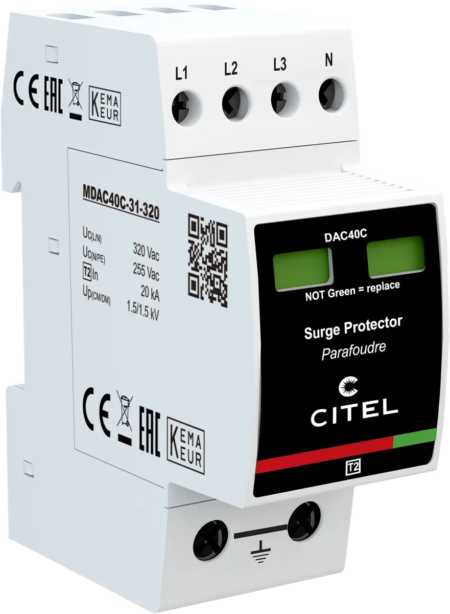 Устройство защиты от импульсных перенапряжений Citel DAC40C-31-320 (821520312), тип 2