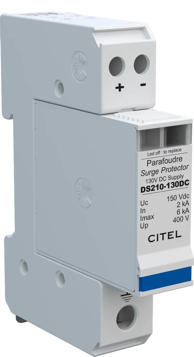Устройство защиты от импульсных перенапряжений Citel DS210-130DC (440602), 2-полюсный, защита сети 130В постоянного тока