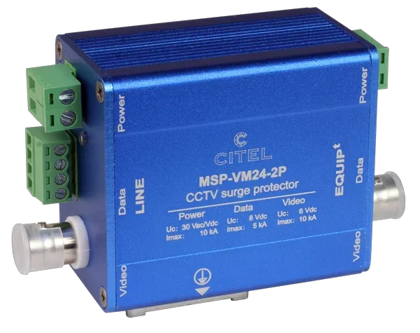 Устройство защиты от импульсных перенапряжений Citel MSP-VM24-2P (420432) для камер видеонаблюдения