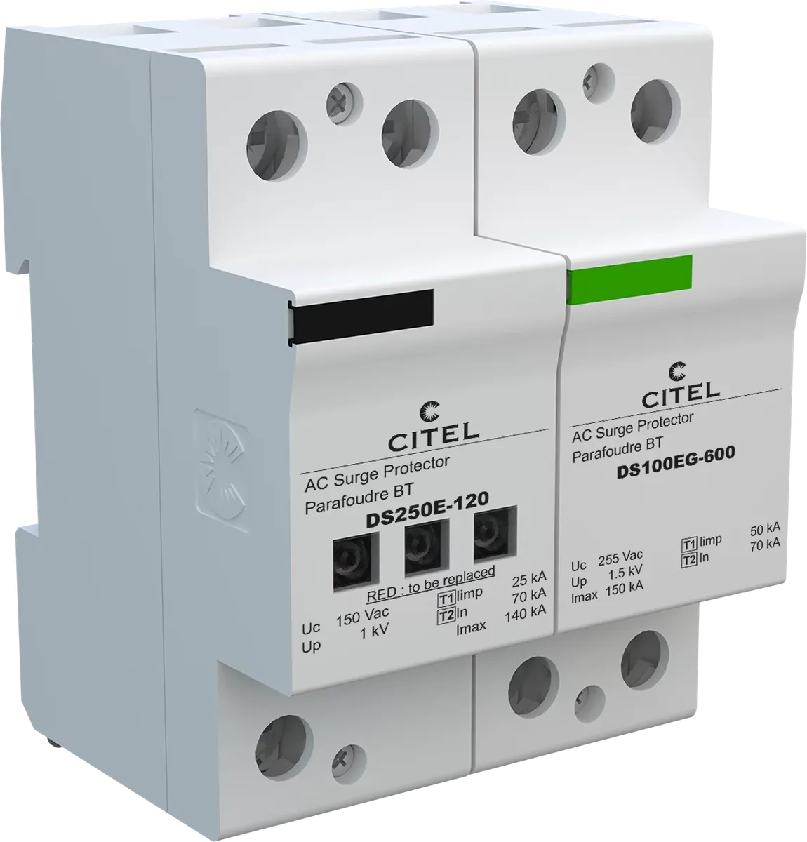 Устройство защиты от импульсных перенапряжений Citel DS252E-120/G (3409), высокоэнергетическое, тип 1+2