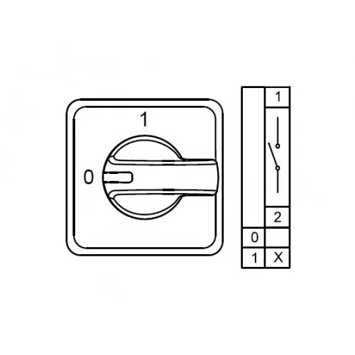 Аварийный двухпозиционный переключатель 0-1 KLEMSAN CS050271E 2 FAZ 50 A 90° 800066