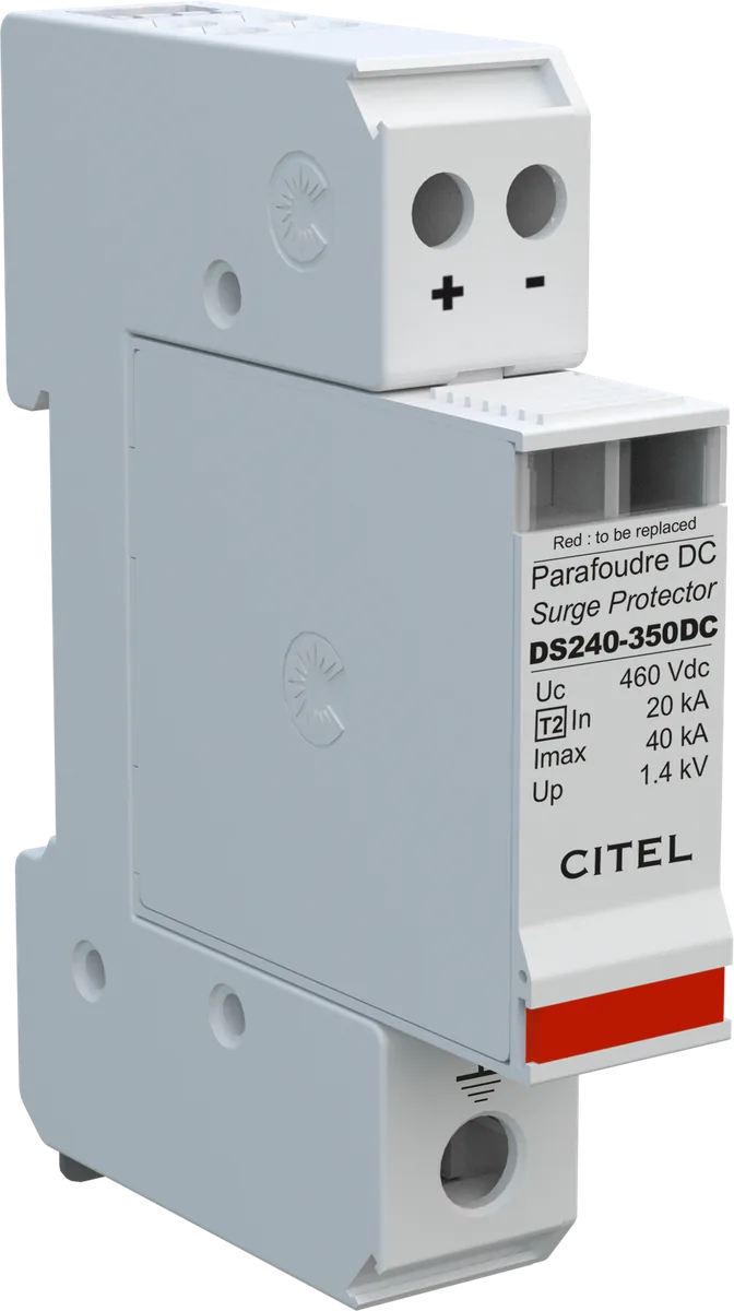 Устройство защиты от импульсных перенапряжений Citel DS240-350DC (310901), 2-полюсный, защита сети 350В постоянного тока