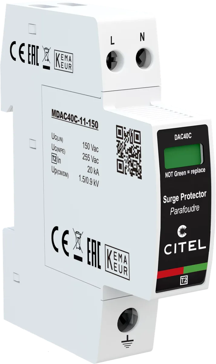 Устройство защиты от импульсных перенапряжений Citel DAC40C-11-150 (821520111), тип 2