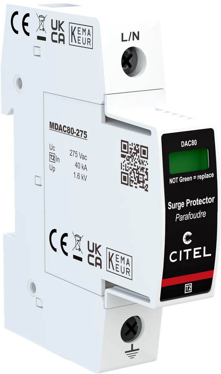 Устройство защиты от импульсных перенапряжений Citel DAC80-10-275 (821210211), тип 2, Imax 80 кА