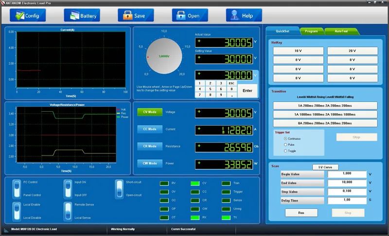 Программное обеспечение АКТАКОМ AELP ElectronicLoadPro