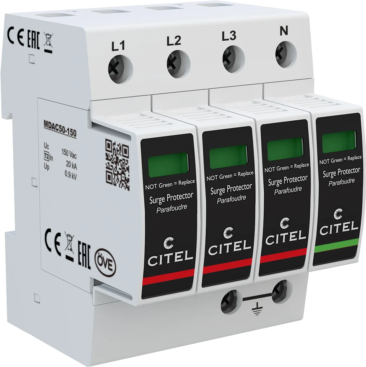 Устройство защиты от импульсных перенапряжений Citel DAC50-31-150 (821110134), тип 2