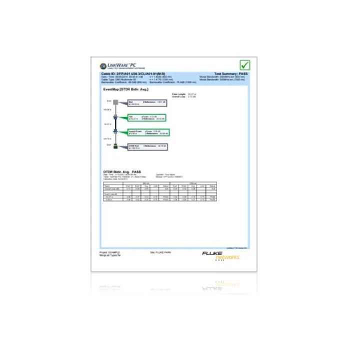 Программное обеспечение Fluke Networks LinkWare Cable Test