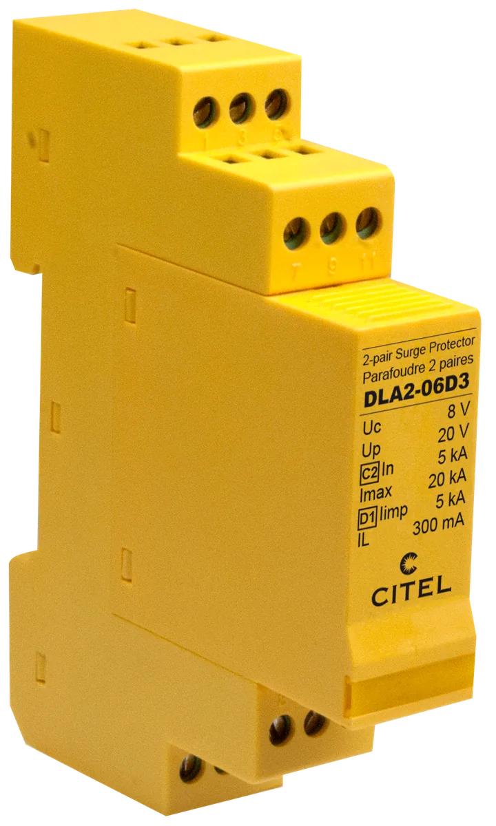 Устройство защиты от импульсных перенапряжений Citel DLA2-06D3 (640111), 2 пары, сети RS422