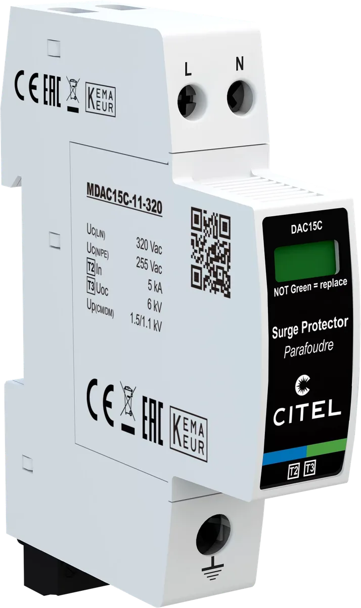 Устройство защиты от импульсных перенапряжений Citel DAC15CS-11-320 (821620321), тип 2 (или 3)