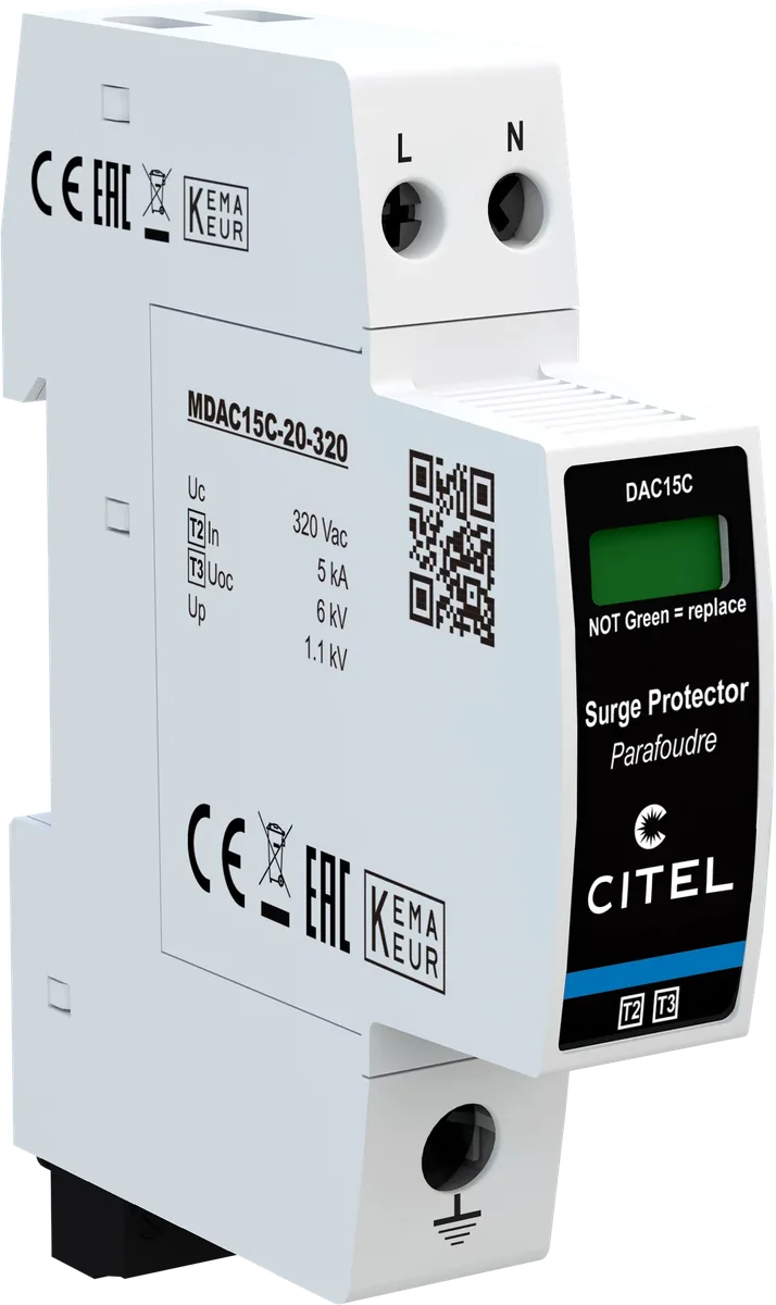 Устройство защиты от импульсных перенапряжений Citel DAC15C-20-320 (821610311), тип 2 (или 3)