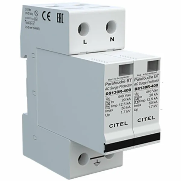 Устройство защиты от импульсных перенапряжений Citel DS132RS-400 (571412), тип 1+2