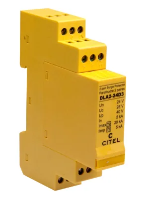 Устройство защиты от импульсных перенапряжений Citel DLA2-24D3 (640311), 2 пары, сети 4-20 мA
