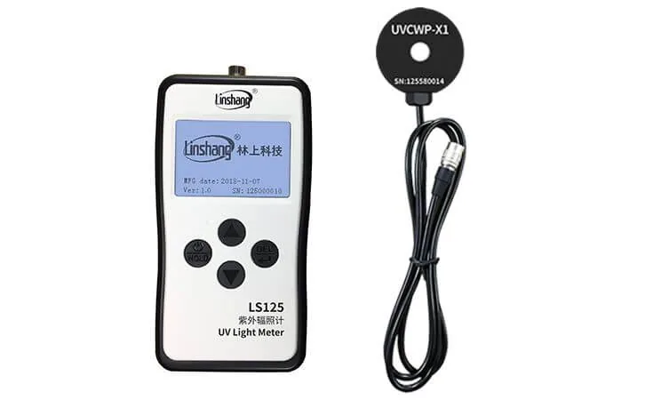 Измеритель ультрафиолетового излучения Linshang LS125 + зонд UVCWP-X1