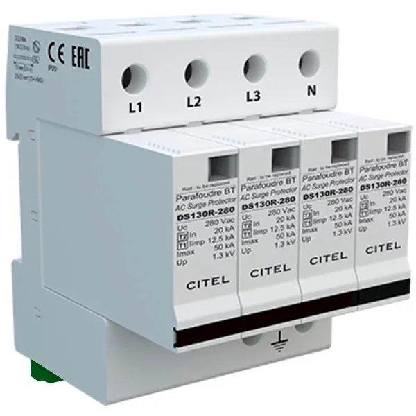 Устройство защиты от импульсных перенапряжений Citel DS134RS-280/G (571134), тип 1+2