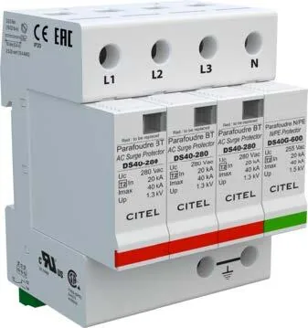 Устройство защиты от импульсных перенапряжений Citel DS44S-280/G (461132), тип 2