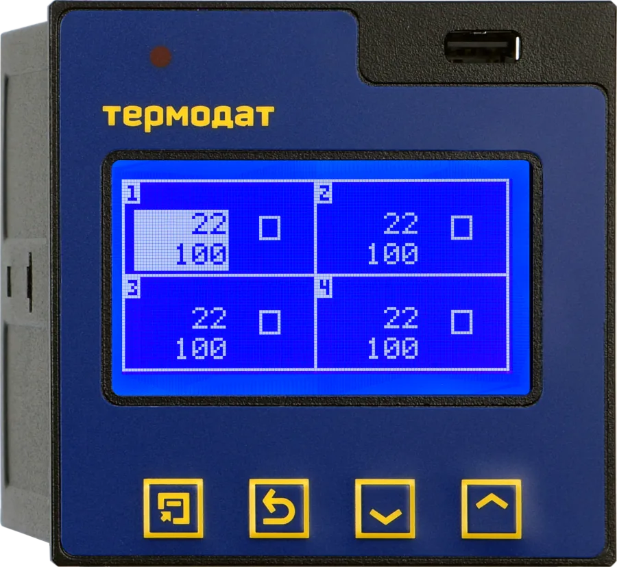 Регулятор температуры Термодат-17Е6/4УВ/4Т/1Р/485/8Gb/F